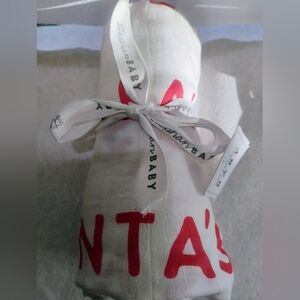 Stephan Baby Red and White Santa's Favorite Swaddle Blanket